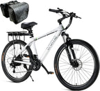 Adult Electric Bike, 350W BAFANG Motor (500W Peak), 4A 3H Fast Charging, 468Wh Li-Ion Battery, 21 Speed Gears, Air Saddle, 45 Miles 20 MPH 26" Mountain Bike Electric Bike, ANSI/CAN/UL2849 Compliant