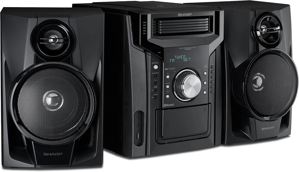 CD-BH950 240W 5-way mini bookshelf speaker system with cassette deck and Bluetooth