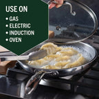 HexClad 6 Piece Hybrid Stainless Steel Cookware Pan Set