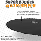 JUMPZYLLA 8FT Trampoline Outdoor with Enclosure for Kids