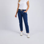 Dark Blue Skinny Elastic Jeans