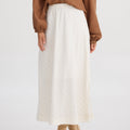 Simple White Striped Skirt