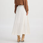 Simple White Striped Skirt