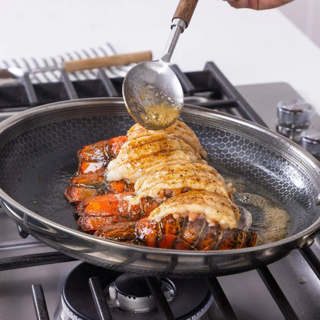 HexClad 6 Piece Hybrid Stainless Steel Cookware Pan Set