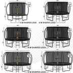 JUMPZYLLA 8FT Trampoline Outdoor with Enclosure for Kids